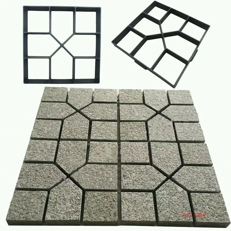 แม่พิมพ์ซีเมนต์แม่พิมพ์ฉีดพลาสติก pavers สำหรับซีเมนต์ปูหินแม่พิมพ์พลาสติกที่กำหนดเองสำหรับการสร้างคอนกรีตบล็อก CN;SHG