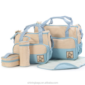 Venta caliente 5 unids Multifunción con almohadilla para cambiar pañales de la momia bolsas de pañales del bebé - Product Image 3