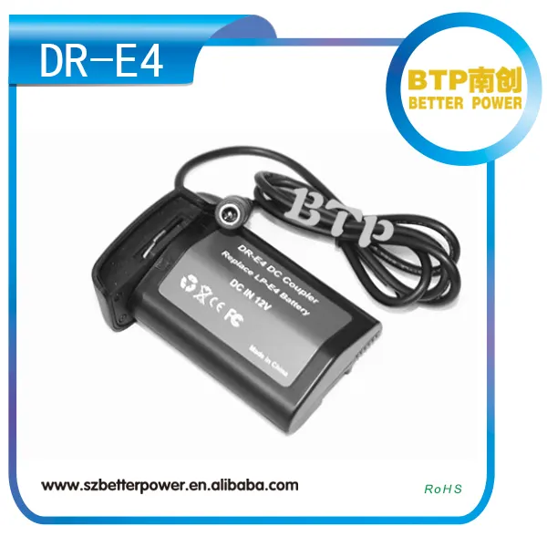 Acoplador dc câmera digital DR-E4, para canon ACK-E4, câmera digital dc acoplador DR-E4 para canon 1d mark iii iv 1ds mark iii