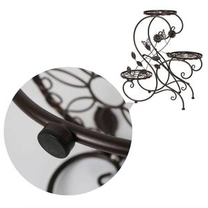 Décor extérieur de <span class=keywords><strong>maison</strong></span> de noël, 3 niveaux, rond, couleur chocolat, pot de fleurs, placage de fer métallique, présentoir de plantes - Product Image 5