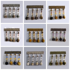 Gros Durable Pas Cher Brun Foncé Perlé Pom Pom <span class=keywords><strong>Frange</strong></span> - Product Image 2