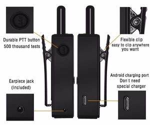 Radio Dua Arah Super Mini 2W HELIDA T-M2D FRS GMRS UHF 400-520MHz Mini Walkie Talkie untuk Luar Ruangan - Product Image 5