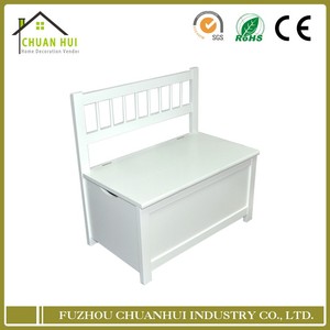Al por <span class=keywords><strong>mayor</strong></span> salón de madera blanca banco de almacenamiento - Product Image 1