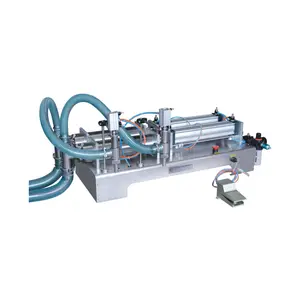 G2WYF10-100 工厂价格水平气动 2 头半自动台式液体灌装机