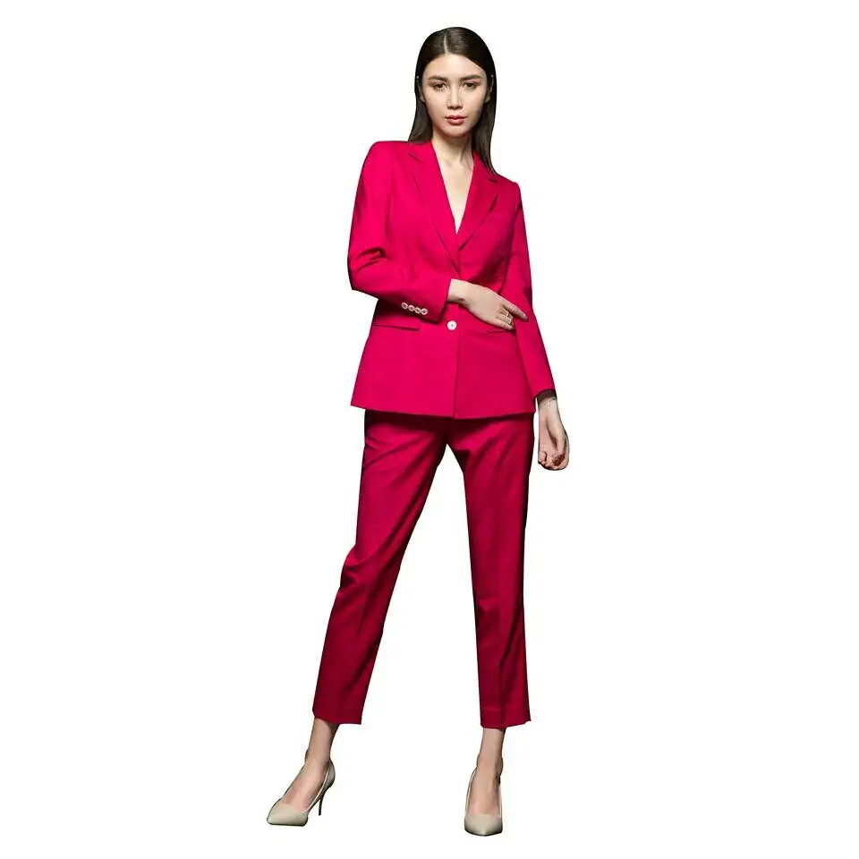 wholesale custom suit Pink suit tuxedo women custom velvet women suits