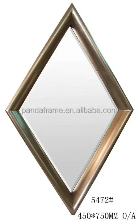 Rombo popular de madera marco de fotos en acabado de alta calidad champán espejo decorativo