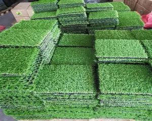 自动化制造户外 PE 材料花园人造草/装饰草瓷砖