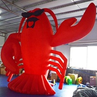 Modèle de homard gonflable géant / Gros écrevisse rouge gonflable / Langouste gonflable pour la décoration publicitaire en extérieur