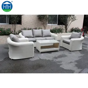 Phật sơn không thấm nước ngoài trời và trong nhà nhựa tổng hợp mây sofa Set đồ nội thất với đệm