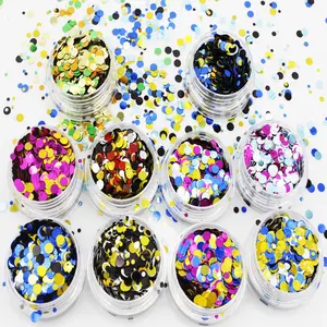 Hot Koop Polyester Stippen Glitter Flake 1mm 2mm 3mm Gemengde Glitter Poeder