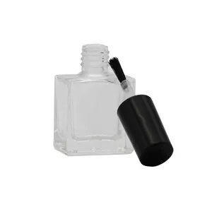 with cap brush 10ml luxury empty glass gel nail polish bottle supplier