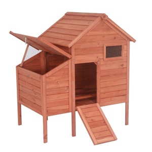 Raised Fir Wood Pet House &amp; Furniture Chicken Coop <strong>Rabbit</strong> Hutch Ducks Cage with Comfortable <strong>Rabbit</strong> <strong>Bed</strong> <strong>for</strong> Small Animals Care - Product Image 2