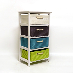 Solid Wood <strong>3</strong> <strong>Drawer</strong> White Rattan Furniture <strong>Chest</strong> <strong>of</strong> <strong>Drawers</strong> Cabinet Design - Product Image 5