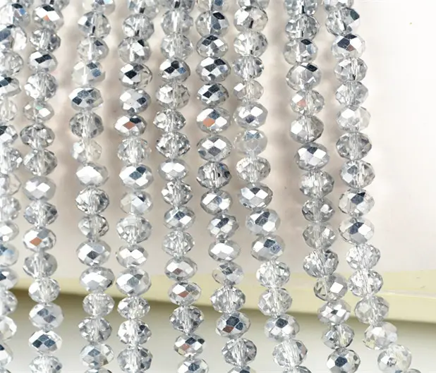 Wholesale cheap 8mm faceted crystal glass rondelle beads in bulk