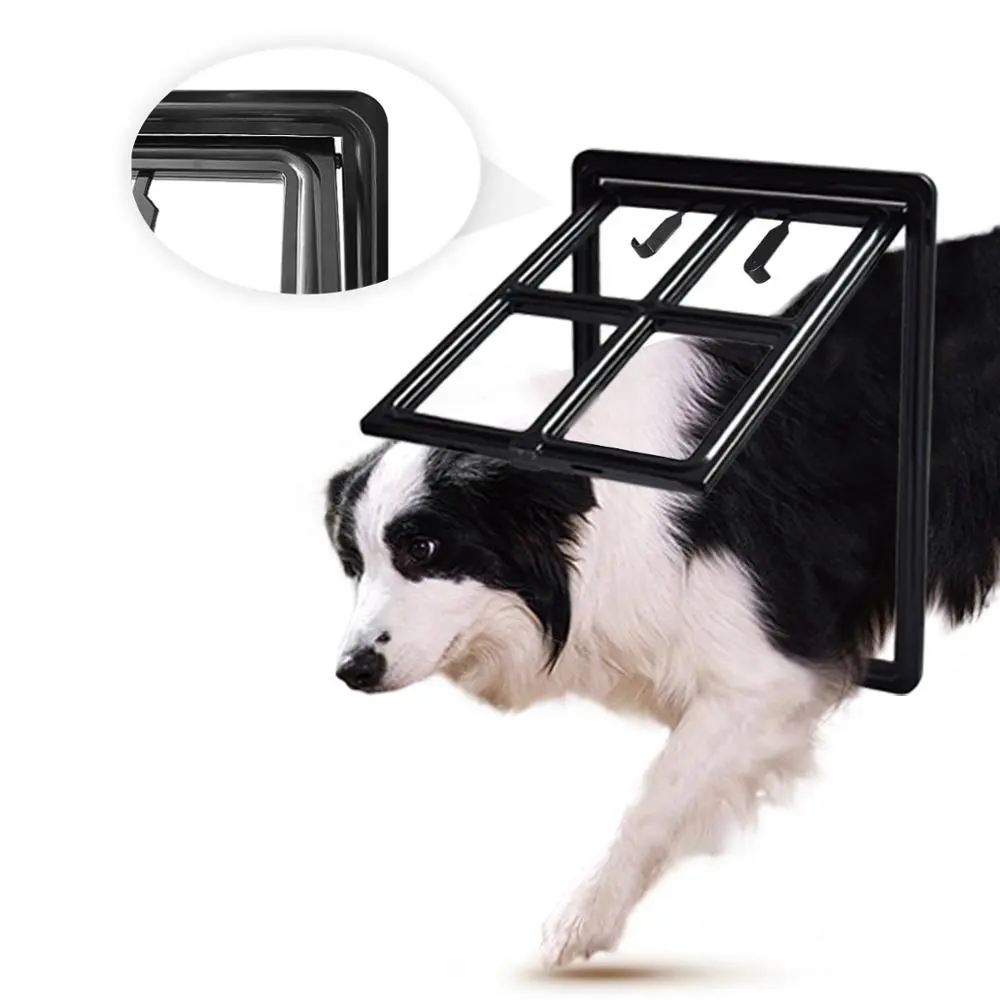 Wholesale Plastic Pet Dog Door Magnetic Locking Safe Cat Flap for Screen Window Gate