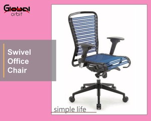 Chaise de bureau à haut dossier en maille noire avec appui-tête, siège de haute qualité - Product Image 3