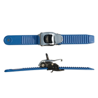 Accessoire de produit de sport de taille libre Boucles à cliquet en plastique à sangle bleue réglable pour chaussures de ski de snowboard