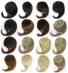 18 色女性黑色金发棕色 20 厘米合成边缘剪辑在刘海头发扩展