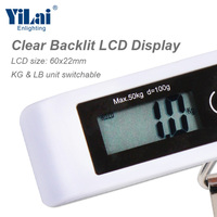 Balances numériques multifonctionnelles de 50kg pour bagages de voyage, portables et numériques.