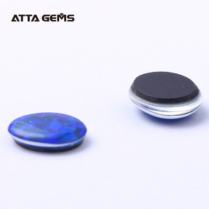 K14 <span class=keywords><strong>azul</strong></span> Oval Cut 9X7mm verde ópalo sintético opal gemstone <span class=keywords><strong>precio</strong></span> doublet opal - Product Image 5