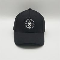 Nouveaux chapeaux ajustés à 6 panneaux brodés, chapeau de baseball de course de sport en polyester, casquette de baseball ajustée noire brodée unie