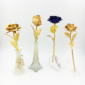 Material <span class=keywords><strong>de</strong></span> vidrio Torre Eiffel Jarrón <span class=keywords><strong>de</strong></span> oro Rosa Mostrar El modelo Diseño Rosa Jarrón <span class=keywords><strong>de</strong></span> exhibición - Product Image 6