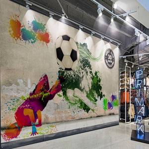 Carta da Parati Moderna con Motivo Sportivo di Calcio per Ragazzi, Personalizzabile ed Economica - Product Image 2