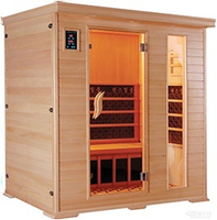 Ruang Sauna Dalam Ruangan Rusia dengan Inframerah Jauh dan Turmalin, Kayu Spruce Premium Kustom 3 Orang 1.95*1.95*2.05m dari Fanlan China