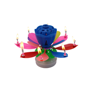 Vela Musical Giratoria con Forma de Flor de Loto Personalizada, Vela de <span class=keywords><strong>Cumpleaños</strong></span> para Fiestas, Bares, Año Nuevo, Ramadán, Increíble Regalo de Pascua - Product Image 2