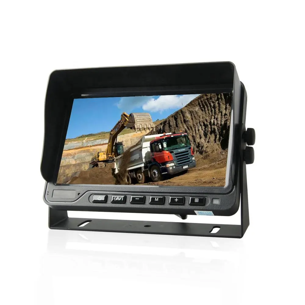 Moniteur LCD numérique de voiture, écran 7 pouces, pour camion, Bus, remorque, 12V 24V 32V