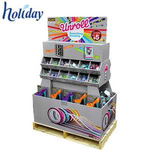 Promozione negozio di cartone ondulato pallet display per la frutta, pop banco di mostra carta, cartone display spedizioniere - Product Image 4
