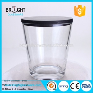 Cốc Nến Thủy Tinh Chủ Với Gỗ Có Nắp Đậy <span class=keywords><strong>Aorma</strong></span> Nến Jar Gỗ Có Nắp Đậy - Product Image 4