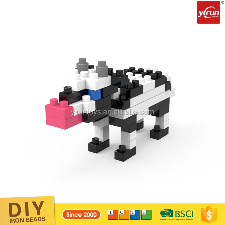 Пластиковая модель комплект строительный блок творческий образование Nano животного комплект головоломки блок