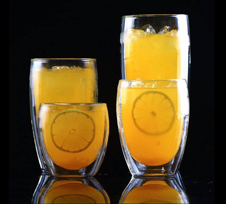 Handblown Elegant Reusable Double Wall Glass Coffee Cup Clear Food Grade double wall glass tumbler