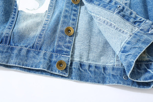 All'ingrosso Della Fabbrica Della Cina i bambini dei ragazzi di autunno della molla dei jeans turn over del collare cappotti - Product Image 6