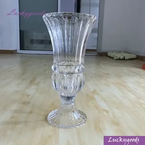 LHP034 vasi centrotavola matrimonio alla moda vaso alto in vetro soggiorno vaso trasparente in vetro semplice