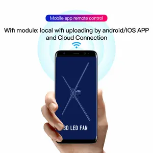 في الهواء الطلق الإعلان آلة جهاز عرض مجسم led الهولوغرام مروحة العرض