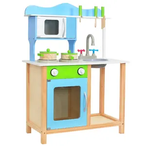 2021 Wooden Play Set Child Pretend Wonder New Play set Kid Large kitchen appliance toys for kids WKT30