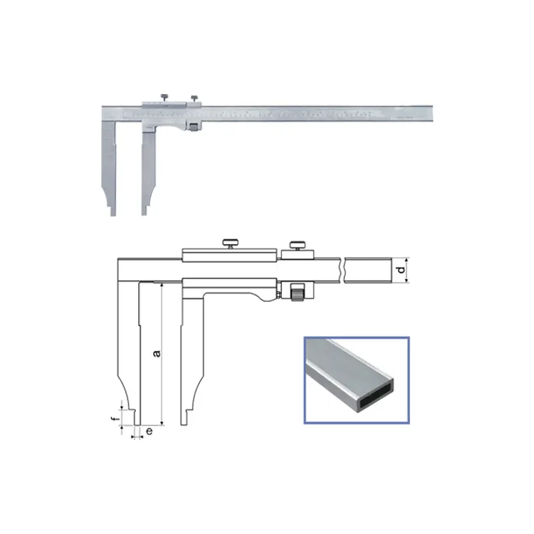 Long Jaw 1000mm Vernier Caliper for Internal External Depth Measuring