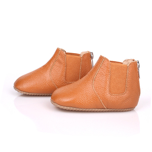Haute qualité pas cher Véritable Vache En <span class=keywords><strong>Cuir</strong></span> non-slip doux semelle en caoutchouc bébé garçon bottes d'hiver pour bébé - Product Image 3