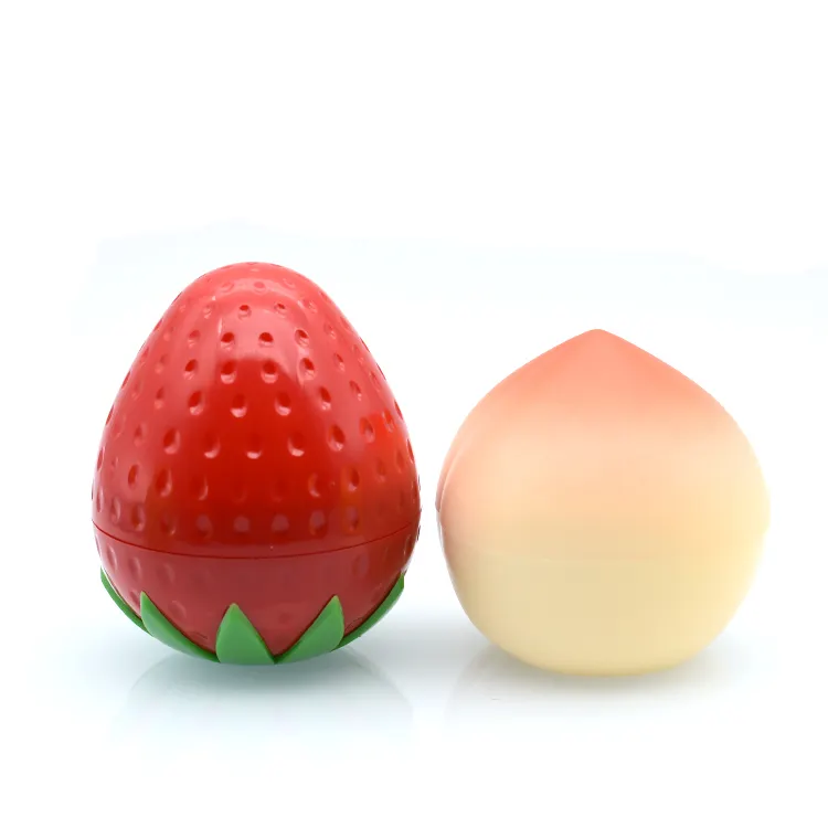 Campione gratuito forma di pesca vuoto 30 ml 1 oz contenitori cosmetici in plastica 30 ml forma di frutta vaso di plastica per crema per la cura della pelle