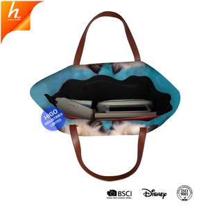 Neoprene निविड़ अंधकार बैग ले जाना खाली हैंडबैग कॉस्मेटिक बैग के साथ महिला के लिए उच्च बनाने की क्रिया कस्टम मुद्रित लोगो - Product Image 3