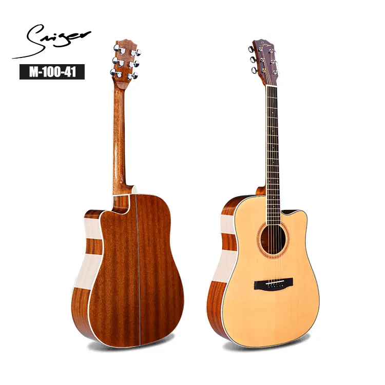 中国ギター41インチアコースティックスプルートップギターキット、高品質のバッグ付き