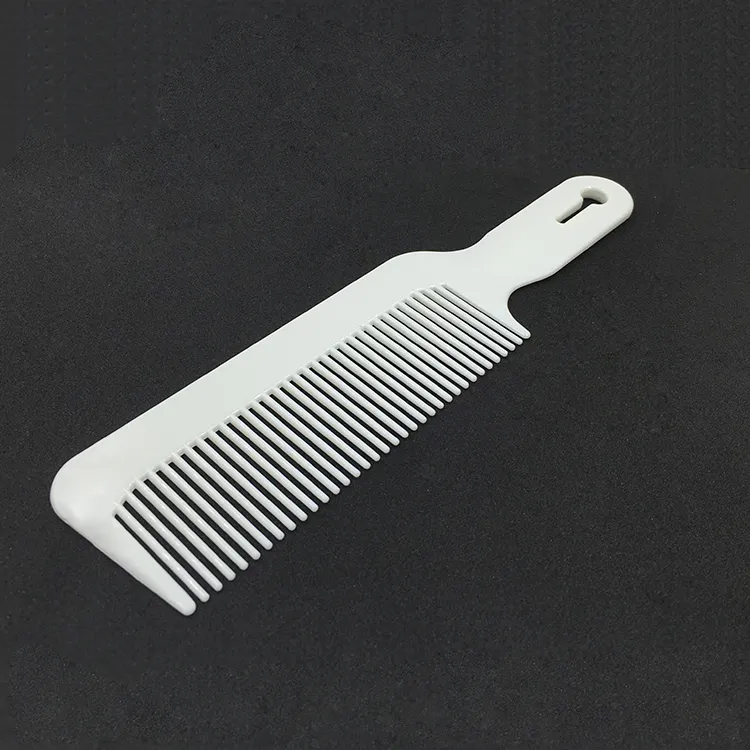 22センチメートルWhite Plastic Professional FLAT TOP Barber Comb