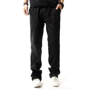 <span class=keywords><strong>Pantaloni</strong></span> in <span class=keywords><strong>Lino</strong></span> Antimicrobici per Uomo, Estivi, Traspiranti, <span class=keywords><strong>Slim</strong></span> Fit, <span class=keywords><strong>Pantaloni</strong></span> Casual in Canapa e Cotone per Ragazzi - Product Image 3