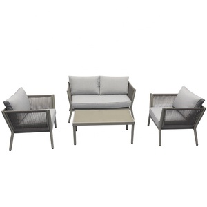 Ensembles <span class=keywords><strong>de</strong></span> meubles <span class=keywords><strong>de</strong></span> <span class=keywords><strong>jardin</strong></span> modernes <span class=keywords><strong>en</strong></span> aluminium avec coussins imperméables et rotin <span class=keywords><strong>en</strong></span> PE - Product Image 2