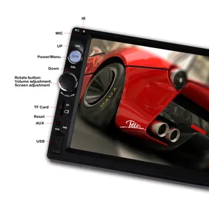 Universal Din 7 2 Polegadas Touch Screen Stereo Auto Radio Multimedia Player, link para espelho retrovisor/fm/tf/mp5, áudio automotivo