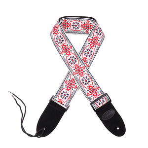 Correa de <span class=keywords><strong>guitarra</strong></span> eléctrica acústica, tejido Jacquard, con extremos de cuero de ante, novedad de 2018 - Product Image 5