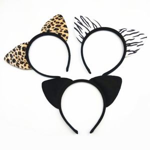 عصابة رأس على شكل آذان قطة بنمط الفهد للحفلات والأزياء للنساء والأطفال - Product Image 1
