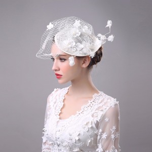 Accesorios para el Cabello al por Mayor, Flores, Encaje Nupcial, Sombrero de Novia, Tocado - Product Image 2